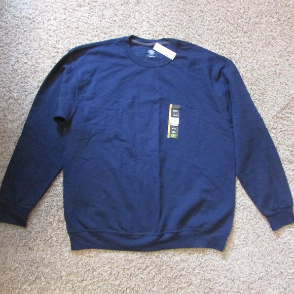 NWT Athletic Works Navy Blue Large Pullover Sweatshirt Crew Neck Moisture Wick - Picture 1 of 2